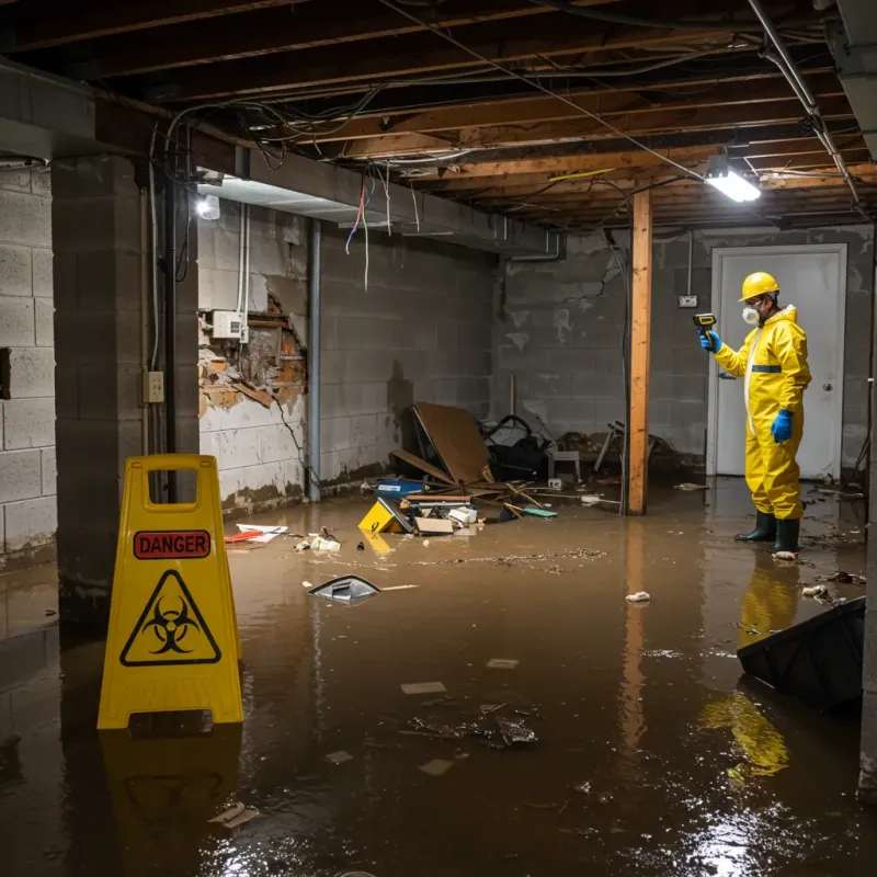 Flooded Basement Electrical Hazard in Greenville, KY Property