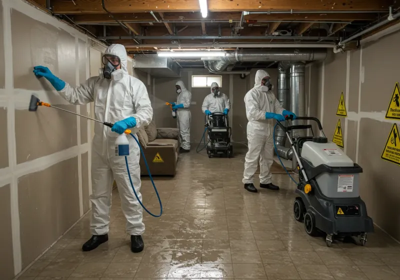 Basement Moisture Removal and Structural Drying process in Greenville, KY